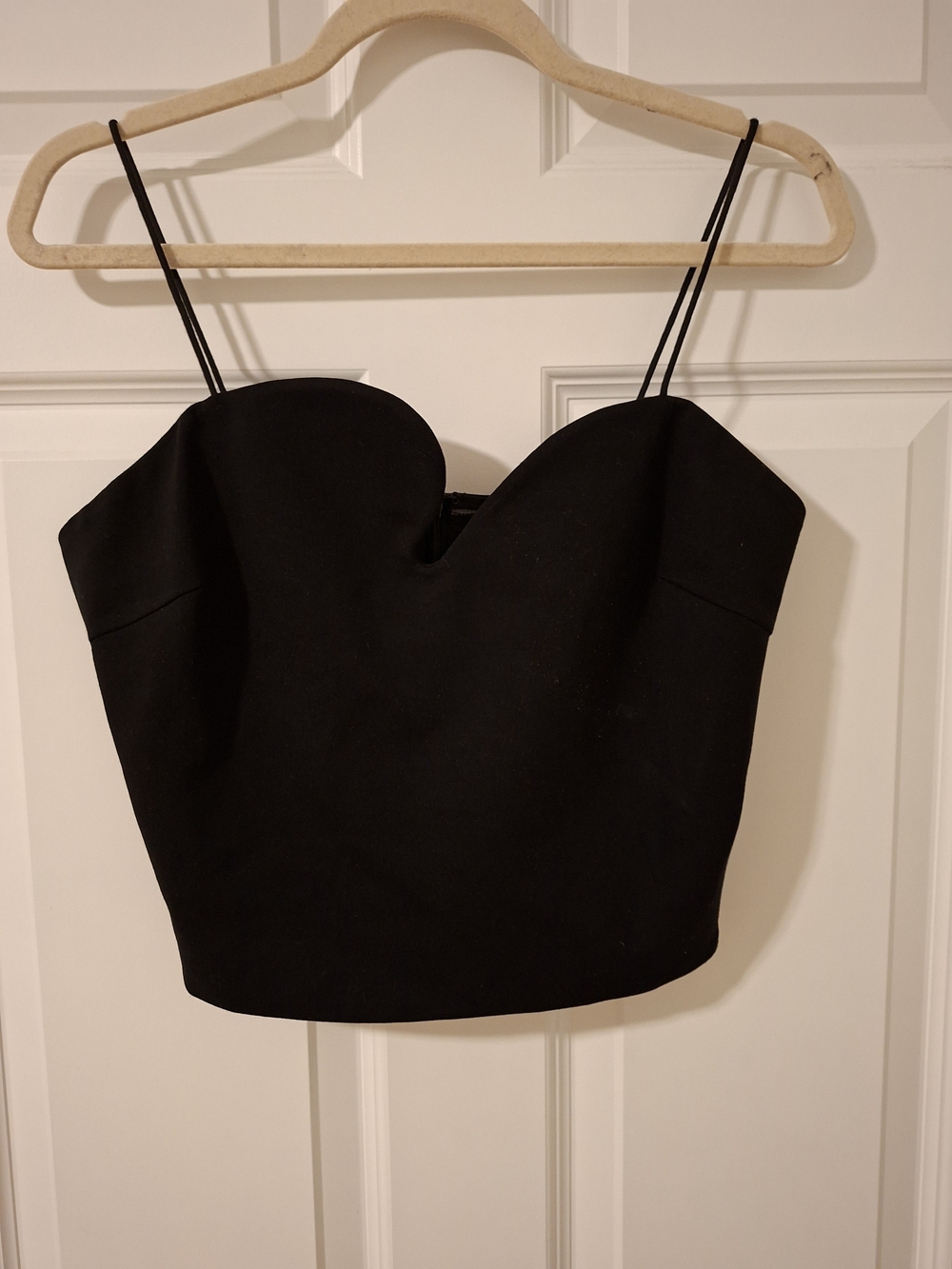NWT Dolan Left Coast-Anthropologie Black Sweetheart Corset Crop Top, Size Small